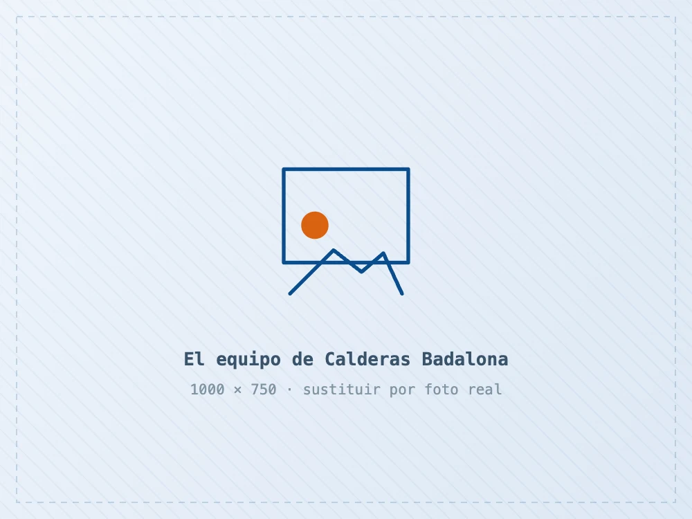 El equipo de técnicos de Calderas Badalona