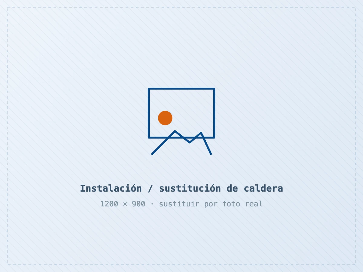 Caldera de condensación recién instalada por Calderas Badalona